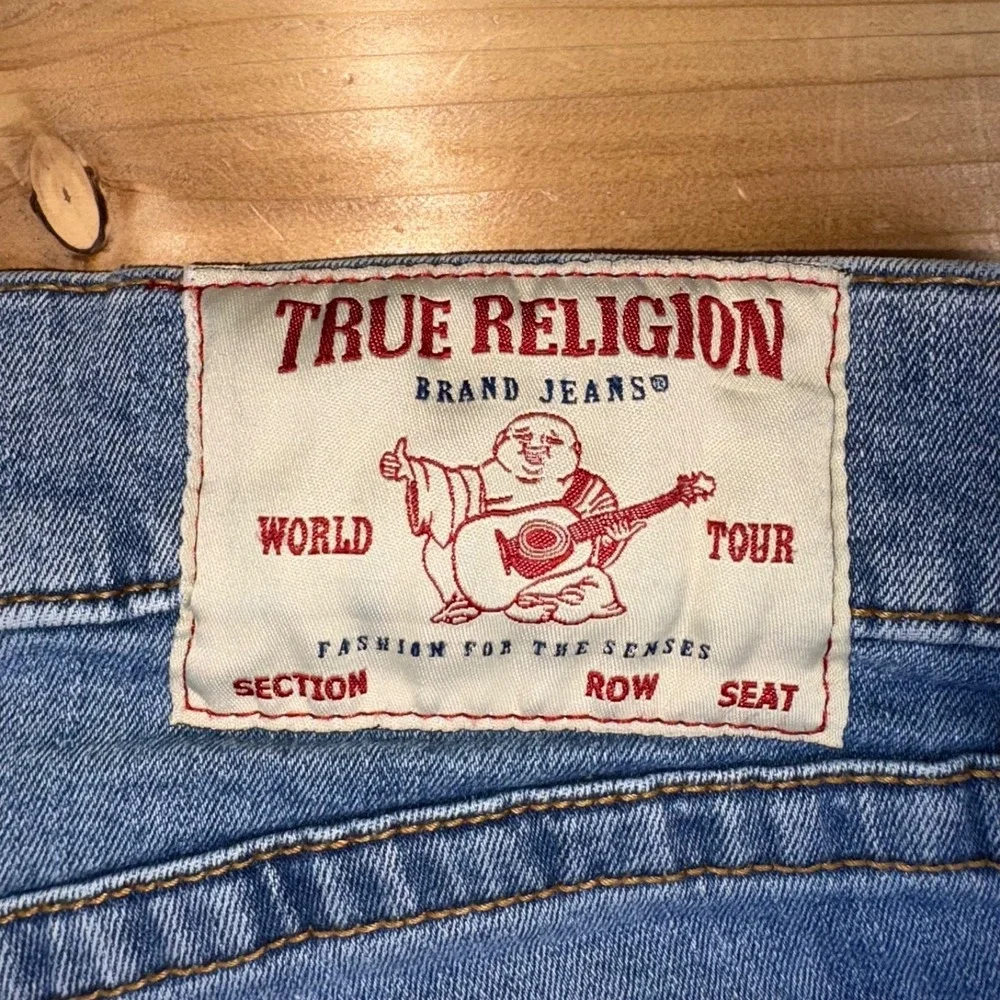 True Religion Jeans Mens 36 Ricky Relaxed Straight Leg Denim Blue Jeans